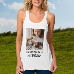 Persoonlijke kat moeder liefde familie huisdier fo tanktop
