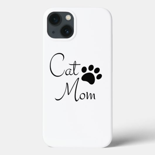 Persoonlijke kat moeder pootafdruk tekst Case-Mate iPhone case (Achterkant)