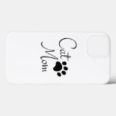 Persoonlijke kat moeder pootafdruk tekst Case-Mate iPhone case (Achterkant (horizontaal))