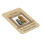 Persoonlijke kat of hond Memorial Beige Magneet (Rechterzijde)