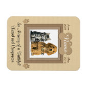 Persoonlijke kat of hond Memorial Beige Magneet (Horizontaal)