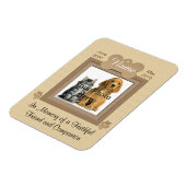 Persoonlijke kat of hond Memorial Beige Magneet (Linkerzijde)