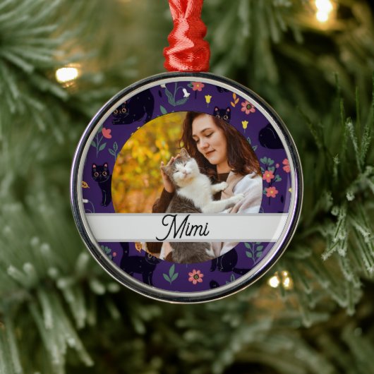 Persoonlijke kat ornament | Aangepaste naam (Boom)