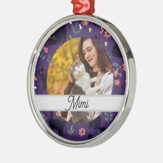 Persoonlijke kat ornament | Aangepaste naam (Links)