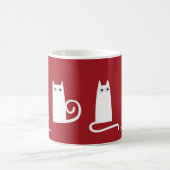 Persoonlijke kat rood wit koffiemok (Center)