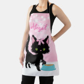 Persoonlijke kat roze en wit meisje Kitten Schort (Insitu)