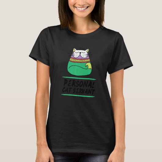 Persoonlijke kat Servant Cats mam Pap T-shirt (Voorkant)