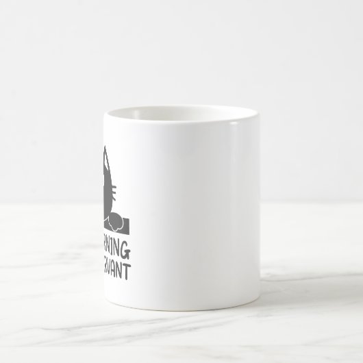 Persoonlijke kat-servant - Good Morning Human Serv Koffiemok (Center)