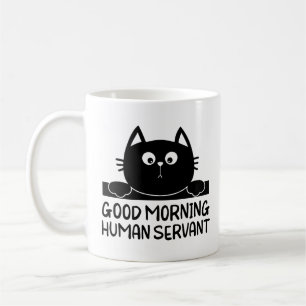 Persoonlijke kat-servant - Good Morning Human Serv Koffiemok