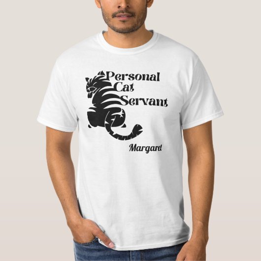 Persoonlijke Kat-server Aangepaste naam T-Shirt (Voorkant)