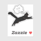 Persoonlijke kat silhouet laptop sticker (Vel)