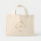 Persoonlijke katoenen tas met initialen Minimalist (Voorkant)
