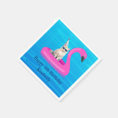 Persoonlijke katten drijver servet (Hoek)