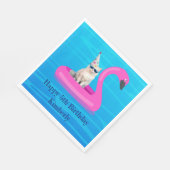 Persoonlijke katten drijver servet (Hoek)