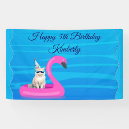 Persoonlijke katten drijver spandoek