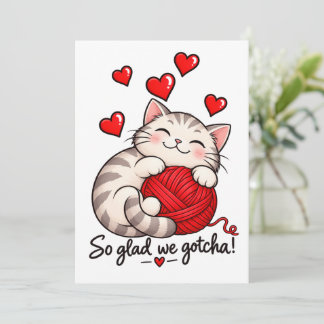 Persoonlijke kattenadoptie 'Gotcha Day'-kaart Kaart
