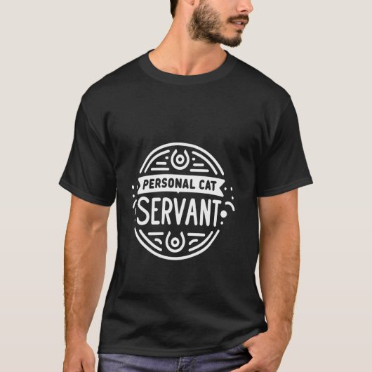 Persoonlijke kattenbediende ----- t-shirt (Voorkant)