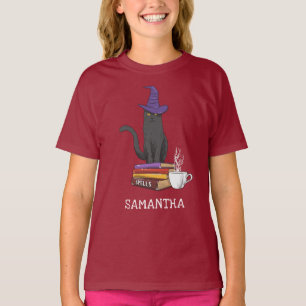 Persoonlijke kattenboeken toverdrank en toverspreu t-shirt
