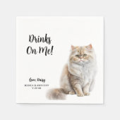 Persoonlijke kattenbruiloft servet (Voorkant)