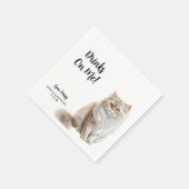 Persoonlijke kattenbruiloft servet (Hoek)