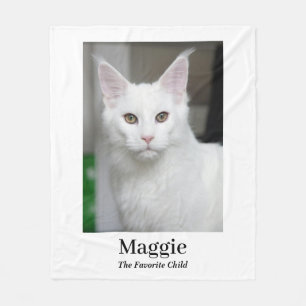 Persoonlijke kattenfoto fleece deken