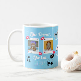 Persoonlijke kattenfoto koffiemok | Aangepaste hui
