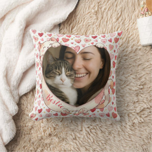 Persoonlijke kattenhart fotokussen Huisdierliefh Kussen