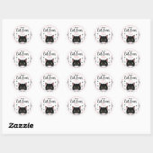 Persoonlijke kattenliefhebber naam sticker Cute Zw (Vel)