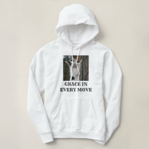Persoonlijke kattenliefhebber witte aangepaste zwa hoodie