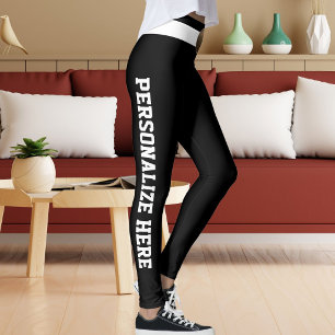 Persoonlijke kattenliefhebber zwart-wit op maat ge leggings