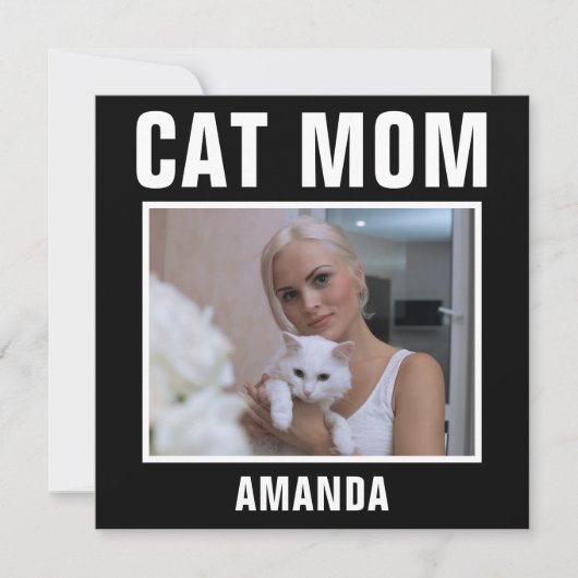 Persoonlijke kattenmoeder aangepaste foto kaart (Voorkant)