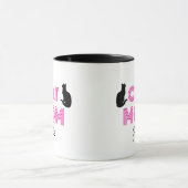 Persoonlijke kattenmoeder mok met kat silhouetten (Midden)