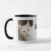 Persoonlijke kattenmoeder pootafdruk foto mok (Links)