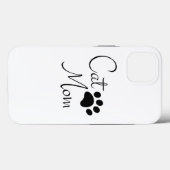 Persoonlijke kattenmoeder pootafdruk tekst Case-Mate iPhone case (Achterkant (horizontaal))