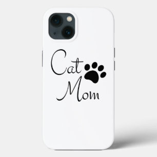 Persoonlijke kattenmoeder pootafdruk tekst Case-Mate iPhone case