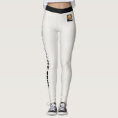 Persoonlijke kattenmoeder warm neutraal koolzwart leggings (Voorkant)