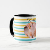 Persoonlijke kattennaam mok grappig cadeau voor ka (Voorkant links)