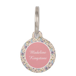Persoonlijke Kattennaamplaatje Peach Moons Huisdierpenning