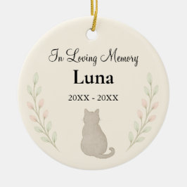 Persoonlijke kattenornament — Aandenken Keramisch Ornament