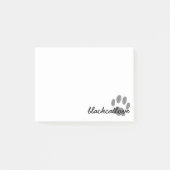 Persoonlijke kattenpootafdruk Post-it-briefjes voo Post-it® Notes (Voorkant)