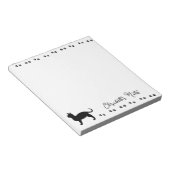 Persoonlijke kattenpootafdrukken notitieblok (Schuin)
