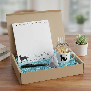 Persoonlijke kattenpootafdrukken notitieblok