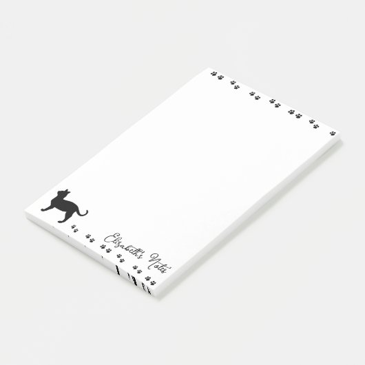 Persoonlijke kattenpootafdrukken post-it® notes (Schuin)