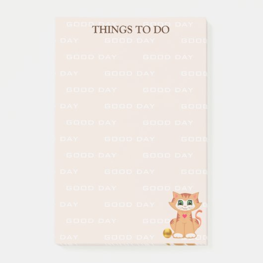 Persoonlijke kattenstrip dingen om te doen post-it® notes (Voorkant)