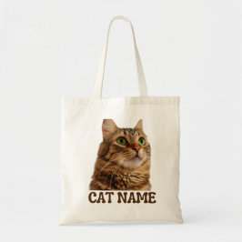 Persoonlijke kattentas met foto | Aangepaste kat Tote Bag