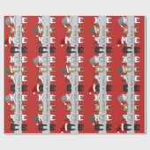 Persoonlijke kattenvakantie cadeaupapier (Vlak)