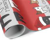 Persoonlijke kattenvakantie cadeaupapier (Rol Hoek)