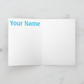 Persoonlijke kattenwenskaart voor boekenliefhebber kaart (Binnen)