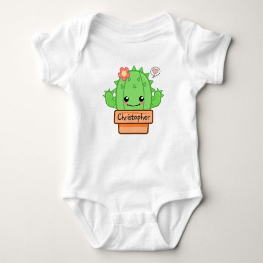 Persoonlijke Kawaii Cactus   Romper (Voorkant)