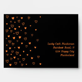 Persoonlijke Kawaii Cute Black Hearts Snail-post Envelop
